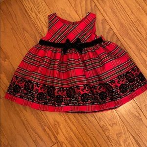 Good Lad Baby Girls Red/Black Holiday Dress